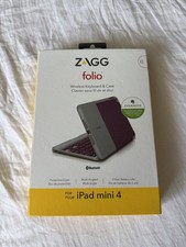 ZAGG iPad Air 2 Bluetooth Folio Case Ultra-Slim Keyboard Case Rare Orchid picture
