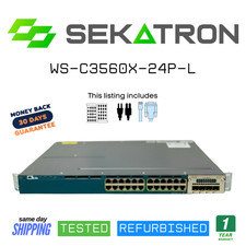 🔀 Cisco WS-C3560X-24P-L 24-Port PoE+ Gigabit Switch ⚡ Fast Ship picture