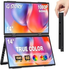 G-STORY ‘Black’ PORTABLE DUAL-SCREEN MONITOR [GS140N2] picture