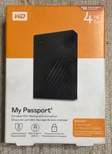 WD My Passport - 4TB External HDD Hard Drive - Black (WDBPKJ0040BBK-WESN) picture