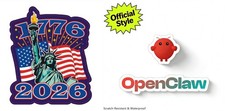 OpenClaw USA 250th Anniversary Kiss-Cut Vinyl Sticker 2-Pack Patriotic Gift Set picture