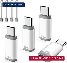 TiMOVO Lightning Female to USB C Male Adapter, 4 Pack 4 Pack, White&Gray picture