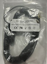 Telephone Headset Quick Connect to RJ9 Adapter Handset Cable P/N QD002(C) picture