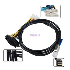 100cm/200cm SFF-8644 to 4X SFF-8482 Mini SAS Internal HD w/IDE Power Cable 1M/2M picture
