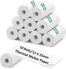 10 Rolls Mini Thermal Printer Paper, 57 X 25Mm Sticker Paper for Most Kids picture