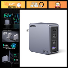 160W GaN USB C Laptop Charger, 4-Port PD 3.1 Fast Charging Adapter, Universal Po picture