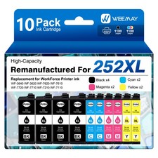 T252XL 252XL Ink Cartridge for Epson WorkForce WF-3620 WF-3640 WF-7110 10PK picture