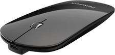 Ultra-Thin Wireless Bluetooth Mouse, USB-C Rechargeable for Travel - Black picture