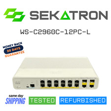 🔀 Cisco WS-C2960C-12PC-L 12-Port PoE Compact Gigabit Switch ⚡FastShip picture