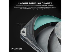 Phanteks PH-F140T30_BG_3P T30-140 Triple-Pack 140mm PWM Case Fan, 30mm Thick, picture