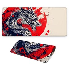 Japanese Dragon Gaming Mouse Pad with Non-Slip Rubber 31.5