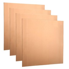 4Pcs Pure Copper Sheet 6 x 6 Inch 18 Gauge/1mm Metal Copper Plate Film Attach... picture
