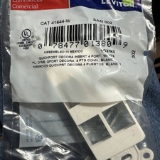 Leviton Decora Quickport Insert 4 Port White 41644-W x23  picture