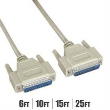 6 10 15 25FT DB25 25-Pin IEEE 1284 Male to Male Serial Parallel Printer Cable picture