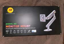 NB Ergonomic A5/F5 Single Monitor Desk Mount 17-32in VESA 75/100 White picture