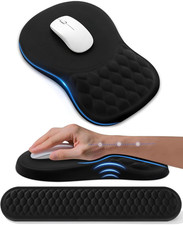 Ergonomic Wrist Support Set for Keyboard and Mouse, Sloped Mouse Pad picture