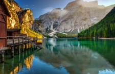 Landscape nature photography lake morning sunlight Custom Gaming Mat Desk picture