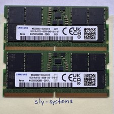 Samsung 32GB (2x16GB) DDR5-4800 SO-DIMM PC5-38400 RAM M425R2GA3BB0-CQKOL picture