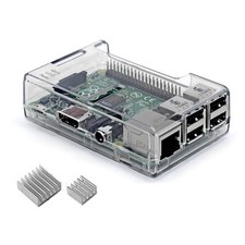 Iuniker Raspberry Pi 3B+ Case - Transparent With Heatsink - Access To  picture