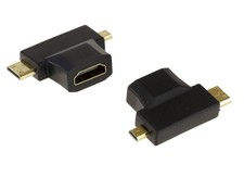 HDMI Adapter (Type A) Female To Micro HDMI Male (Type D) And Mini HDMI Male picture
