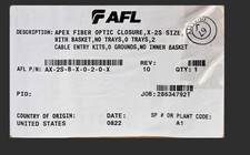 AFL AX-2S-B-X-0-2-0-X Apex X-2S Fiber Optic Splice Closure NEW picture