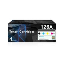 126A Toner Cartridges (4-Pack) | CE310A Black, CE311A Cyan, CE312A Yellow, CE... picture