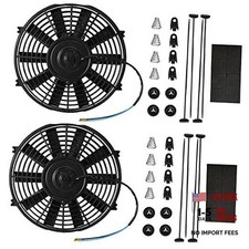 10 Inch Electric Radiator Cooling Fan Puller 1V Straight - 2 Pcs X10 Inch 2 picture