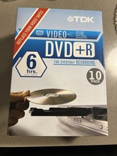 Vintage TDK DVD+R Blank Video Discs 4.7GB Slim Cases 10 Pack Lot Open Box picture