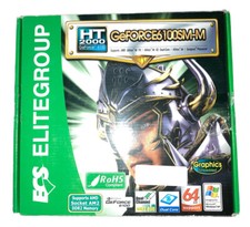 ECS HT2000 GeForce 6100SM-M (V1.0/1.0A) Motherboard with AM2 CPU socket with CPU picture