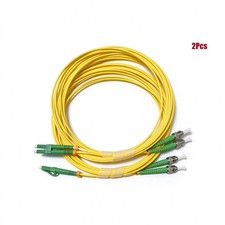 [2pcs] 1M LC APC-ST APC Duplex  OS2 9/125 Patch Cord LSZH FTTH Fiber Cable picture