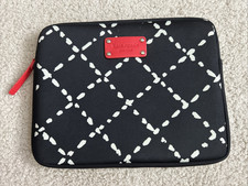 Genuine Authentic Kate Spade iPad Sleeve Case Pouch Black/White 10 1/4” by 8” picture