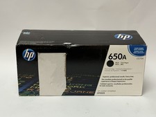 Genuine HP 650A Black LaserJet Toner Cartridge OEM High Yield Printer Supply picture