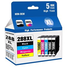 288XL Ink Cartridge Combo for Epson XP-430 XP-440 XP-446 XP-434 Printers(5-Pack) picture