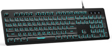 Wired Keyboard,Silent USB Keyboard for Office,Spill-Resistant,Slim Full-Size Mem picture