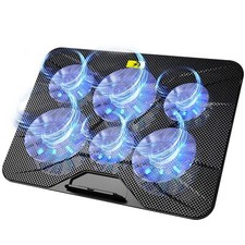 Laptop Cooling Pad with 6 High-Speed Fans Computer Cooler with 7 Adjustable A... picture