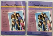 Lot of 2 Glossy Special Moments Photo Paper For Ink Jet Printers 20 Sheets 4 x 6 picture