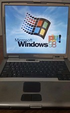 RESTORED RETRO GAMING WINDOWS 98 DELL LAPTOP DVD PLAYER CD BURNER DOS BOX  picture