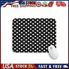Large Black and White Polka Dot Gaming Mouse Pad 10