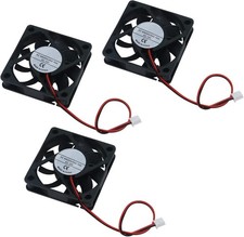 Antrader 3-Pack 60mm x 60mm x 15mm 6015 12V Brushless DC Cooling Fan 2pin for picture