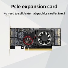 SlimSAS PLX8749 PCIe to SFF8654-8i expansion graphics card external M.2 NVMe U.2 picture