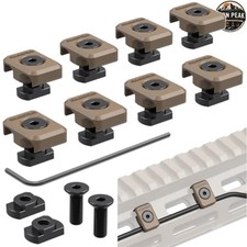 M-LOK Cable Guides Earth Tan 8 Pack Polymer Flashlight Laser Wire Clips picture