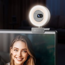 GUSGU G910 2K WEBCAM WITH MICROPHONE VIDEO STREAMING CAMERA - SILVER picture