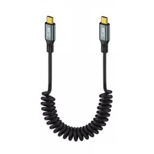 USB C Coiled Cable USB 3.2  20Gbps PD 100W 8K@60Hz Data Fast Charging Cable 6ft picture