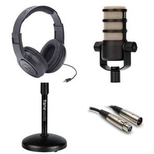 Rode PodMic Dynamic Podcast Microphone with Gator GFW-MIC-0501 Desktop Mic Stand picture
