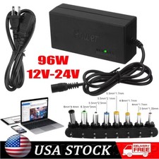 Universal Laptop Charger Adapter For Notebook 12-24V Adjustable 96W Power Supply picture