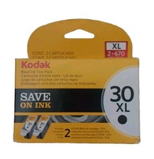 2 Genuine Kodak 30XL CAT 168 1485 Black Ink Cartridges NEW  picture