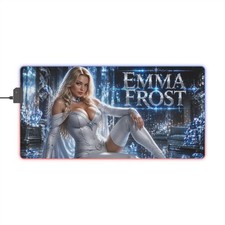 Emma Frost RGB Mouse Mat LED Desk Pad Gaming Keyboard Mat Gamer Accessories picture