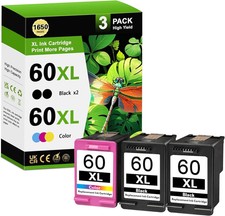 3PKs HP 60XL 60 XL Ink Cartridge PhotoSmart C4640 C4650 C4680 C4740 C4750 C4780 picture