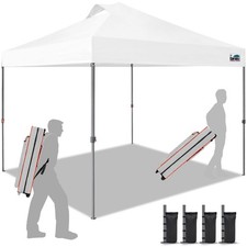 Eurmax USA NOMATTER ONE-Person Open&Close 10x10ft Pop 10x10 nomatter, White  picture