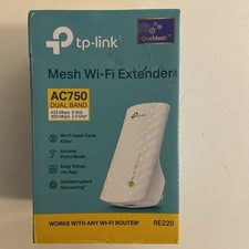 TP-Link AC750 DUAL BAND Mesh Wi-Fi Range Extender RE220 - New picture